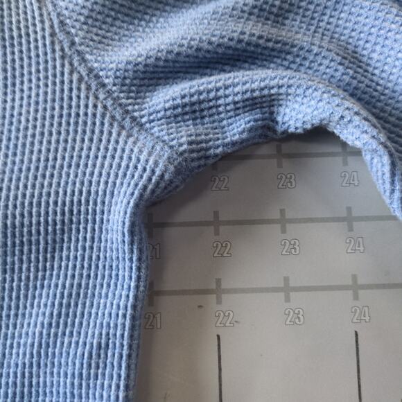 Taylor & Henry Henley Shirt Mens L Light Blue Long Sleeve - Picture 7 of 8